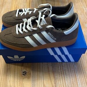 Adidas Women's Handball Spezial 10 Brown and White Sneakers IF6490